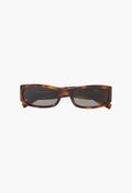 Rectangle-Frame Tortoiseshell Acetate Sunglasses